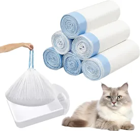 120 Count Cat Litter Box Liners for Robot 3 & 4 Heavy Duty Waste Drawer Liners, Automatic Self-Cleaning Litter Box Replacement Bags, 22 pound Capacity
