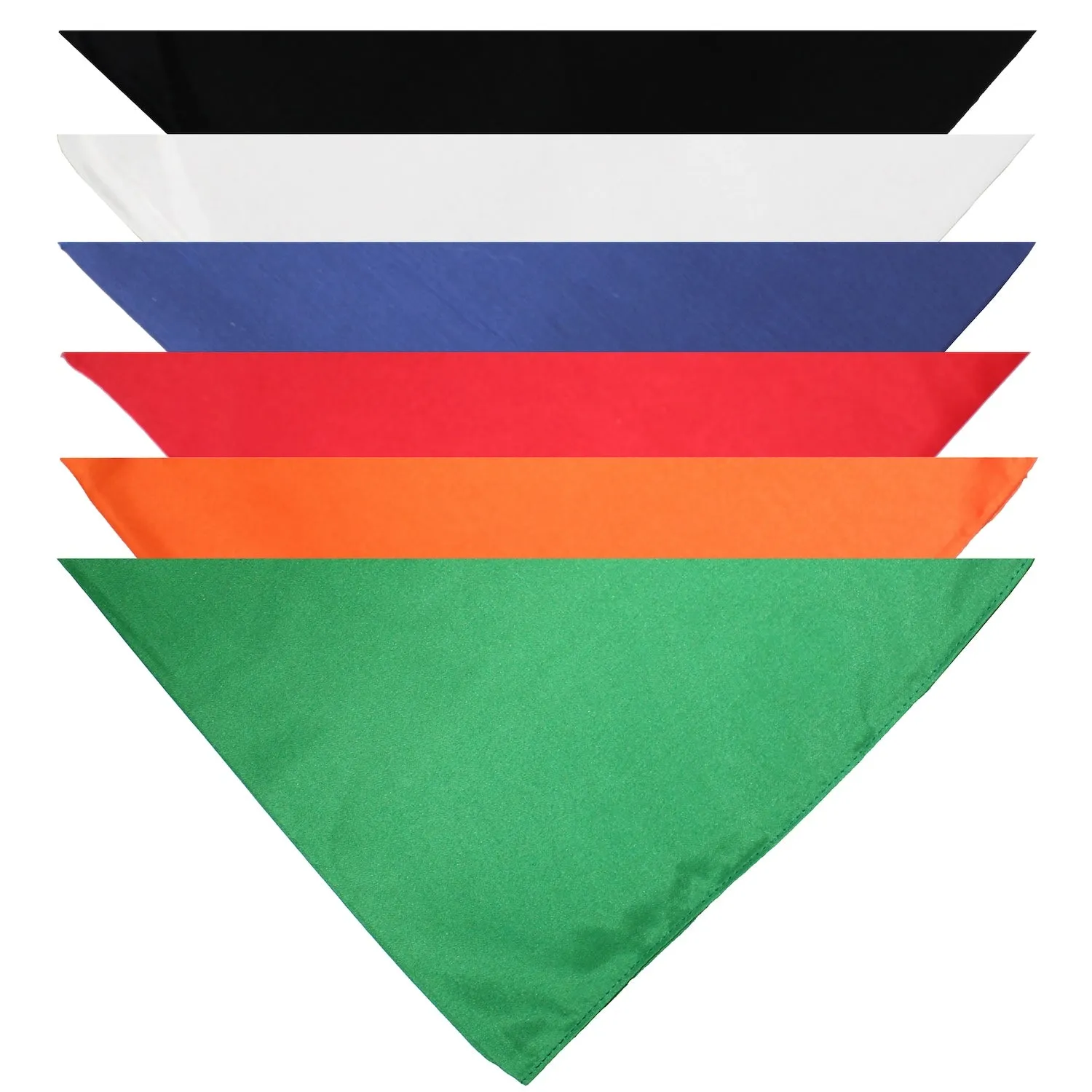 18 Pack Regular Size Polyester Dog Bandanas Solid Colors