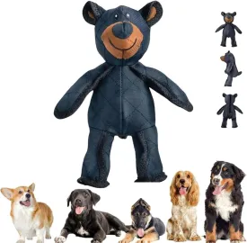 2025 New Unbreak Bear Dog Toy, Unbreakable Extreme Bear Upgraded, Indestructible Bear Dog Toy with Squeaker, Durable Interactive Puppy Toys to Reduce Anxiety & Boredom (Dark Blue)