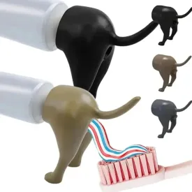 3 Pack Funny Pooping Dog Butt Toothpaste Topper,Silicone Pooping Toothpaste Cap,Creative Dog Toothpaste Dispenser, Animal Funny Toothpaste Cover for Kids and Adults