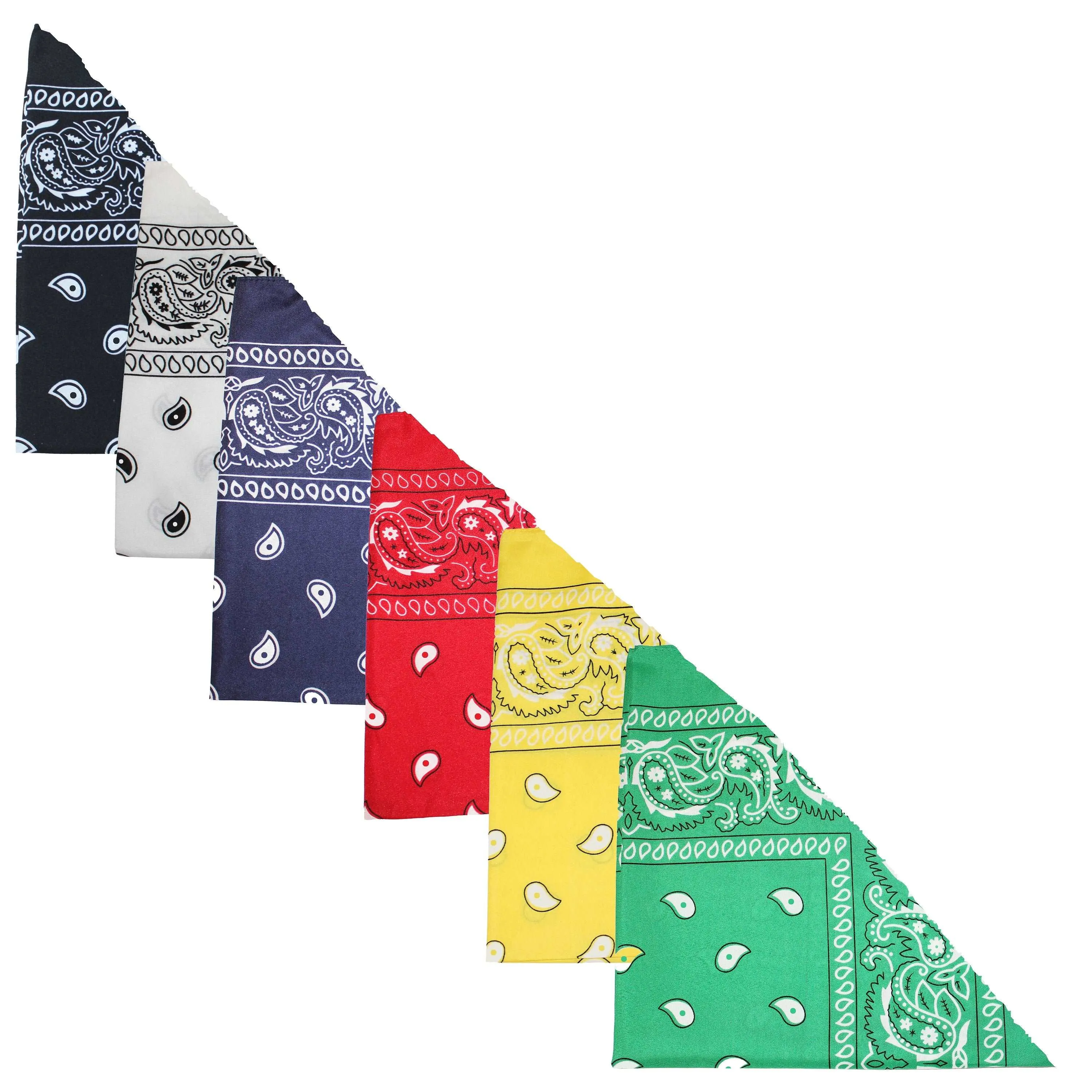 30 Pack Cotton Paisley Regular Size Dog Bandanas