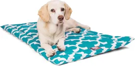 36" Trellis Teal Blue Crate Dog Bed Mat By Majestic Pet Products