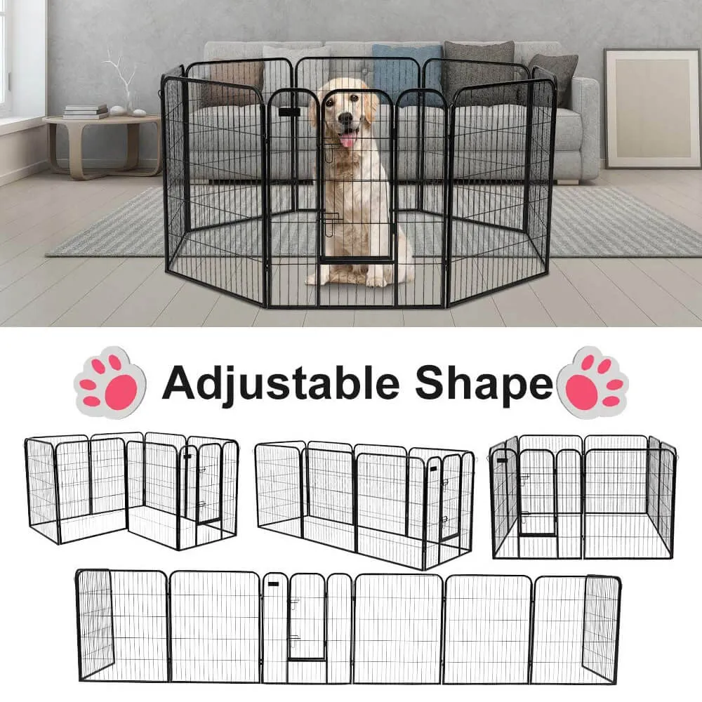 40 inch Dog Playpen with Door Heavy Duty Foldable Playpen Kennel