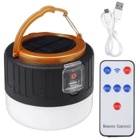 450W USB Rechargeable Solar LED Camping Light - Tent Lamp, Bulb Lantern, Flashlight