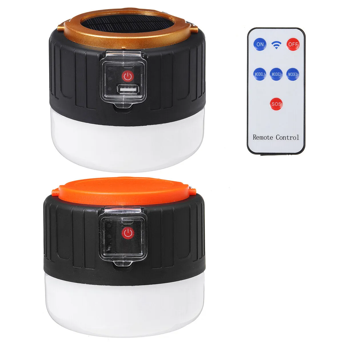 450W USB Rechargeable Solar LED Camping Light - Tent Lamp, Bulb Lantern, Flashlight