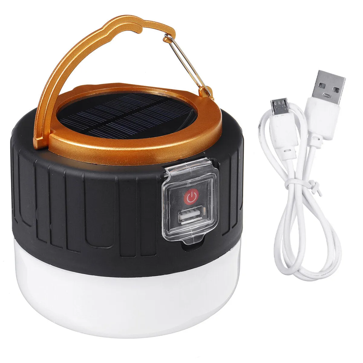 450W USB Rechargeable Solar LED Camping Light - Tent Lamp, Bulb Lantern, Flashlight