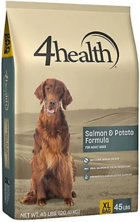 4health Salmon & Potato Formula Adult Dog Food | Modulate The Immune System of Canines, 45 Lb