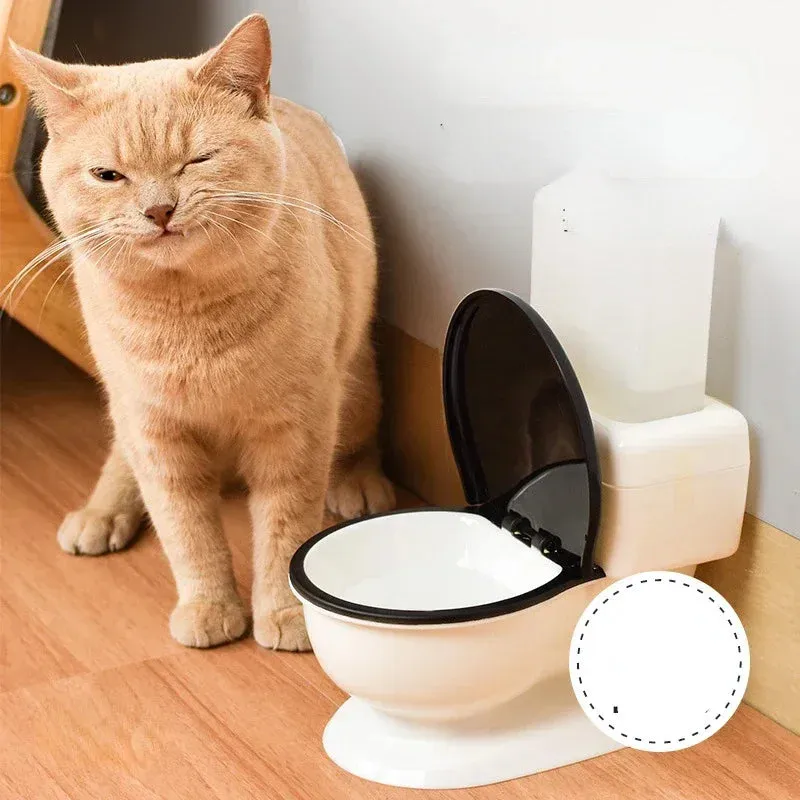 600 Ml Cat Spoof Toilet Water Dispenser Shape Drinking