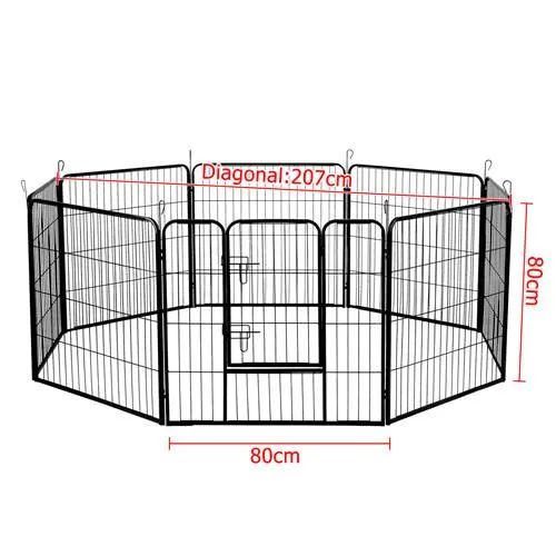 8 Panel Steel Dog Enclosure (80cm High)