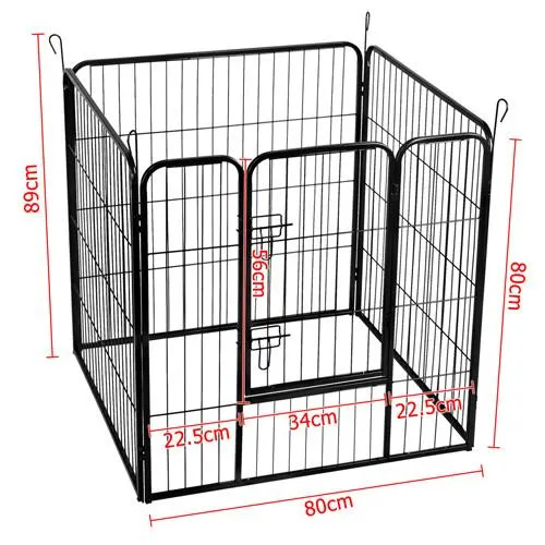 8 Panel Steel Dog Enclosure (80cm High)