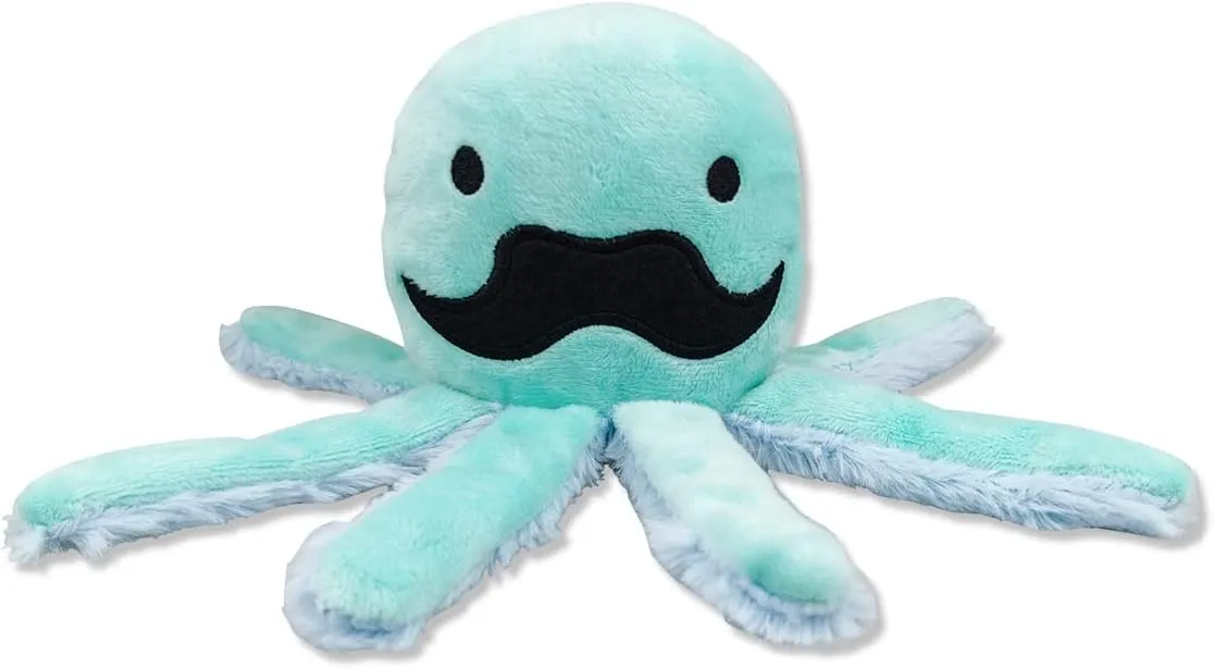 Andiker Octopus-Shaped Plush Toys with Crinkle Paper - Interactive Cat Toys for Indoor Scratching and Chewing - Kitten Gifts and Cat Lovers (Blue)