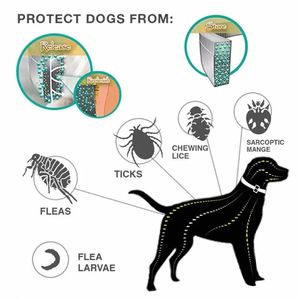 Anti Insect Flea Mosquitoes Ticks Collar For Dog