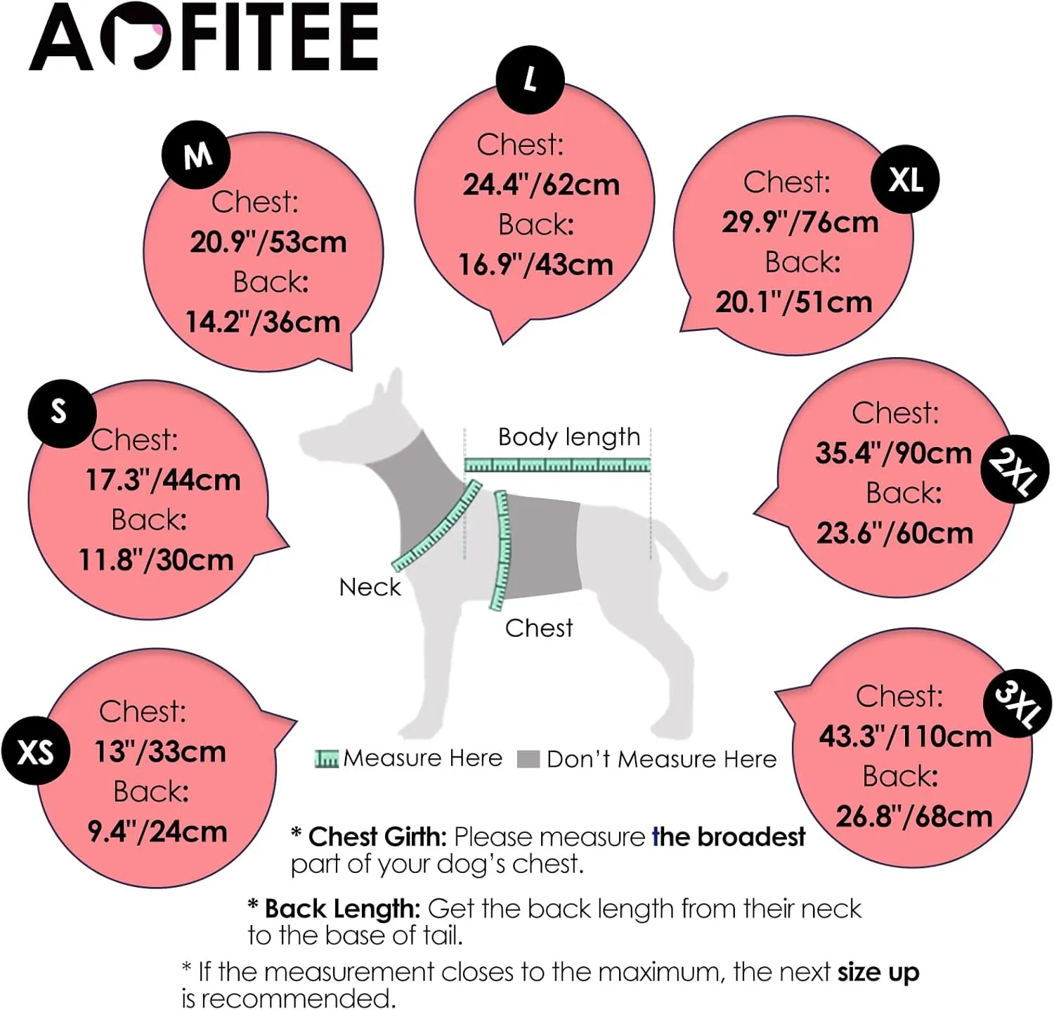 AOFITEE Dog Coat, Warm Dog Winter Coat, Reflective Turtleneck Large Dogs Jacket with Harness Built in, Turtleneck Pet Winter Jacket, Waterproof Pet Snow Jackets Fleece Vest, Pink XL