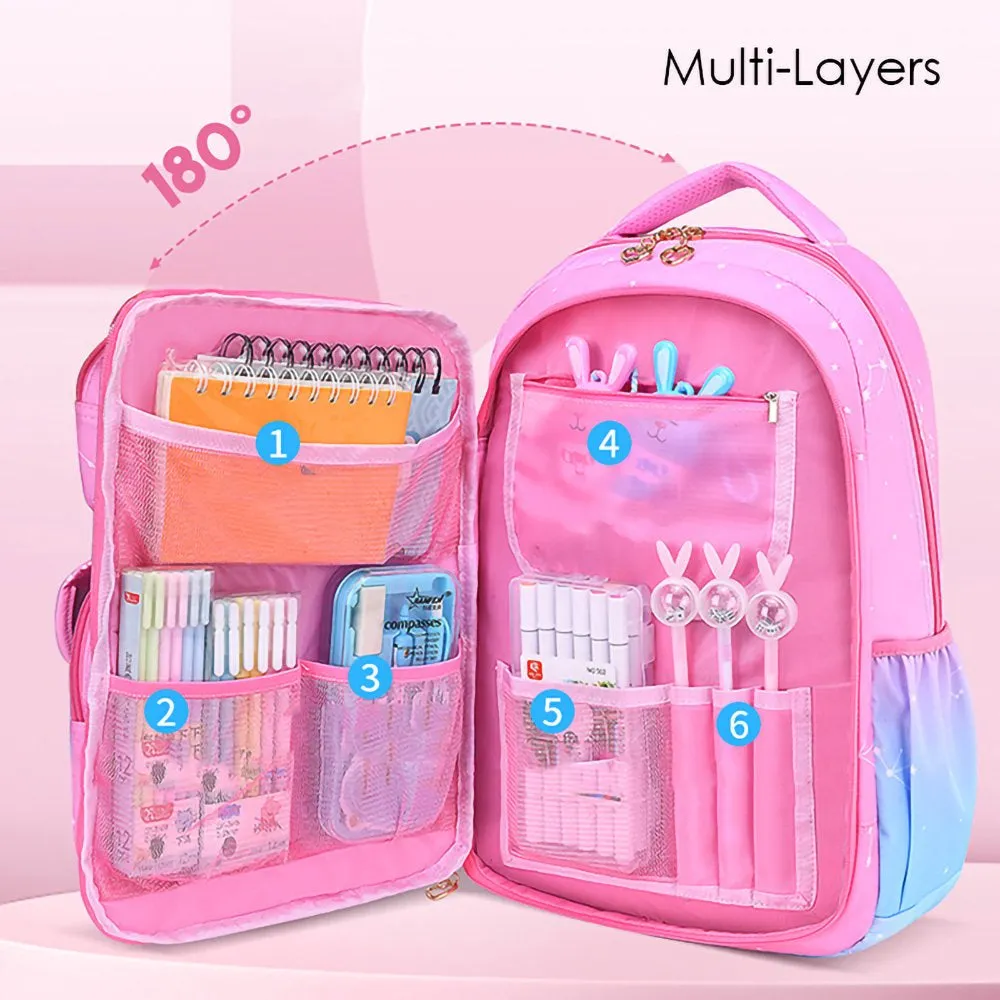 Aursear Pink School Backpacks for Girls, Kids School Bookbag Girls School Bags Gifts