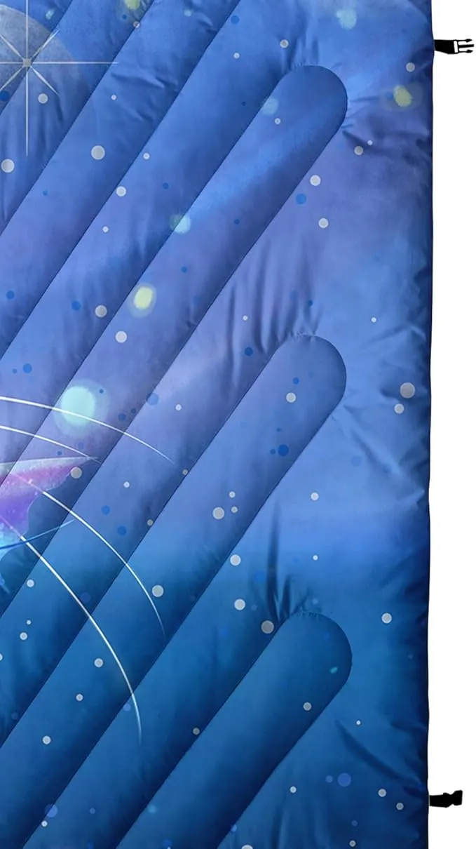 Axolotl Butterfly Cat Camping Blanket,Moon Stars Packable Outdoor Blanket,Glitter Planet Lightweight Waterproof Printed Blanket,Cat Lover Travel Blanket for Camping,Travel,Stadium,Hiking,Navy Blue