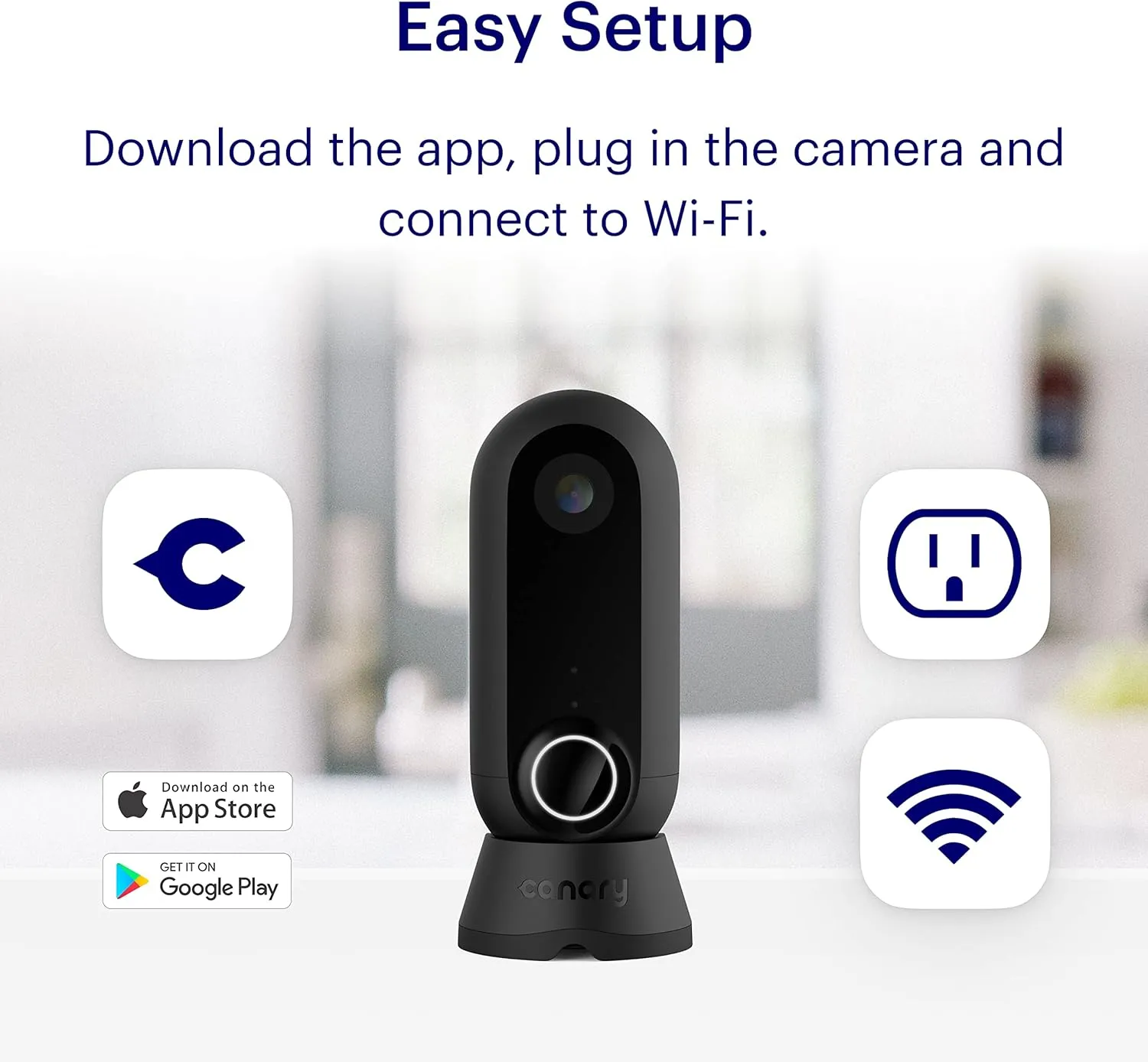 Canary Flex Indoor/Outdoor, Wire-free or Plugged-in, Weatherproof HD Security Camera - Black