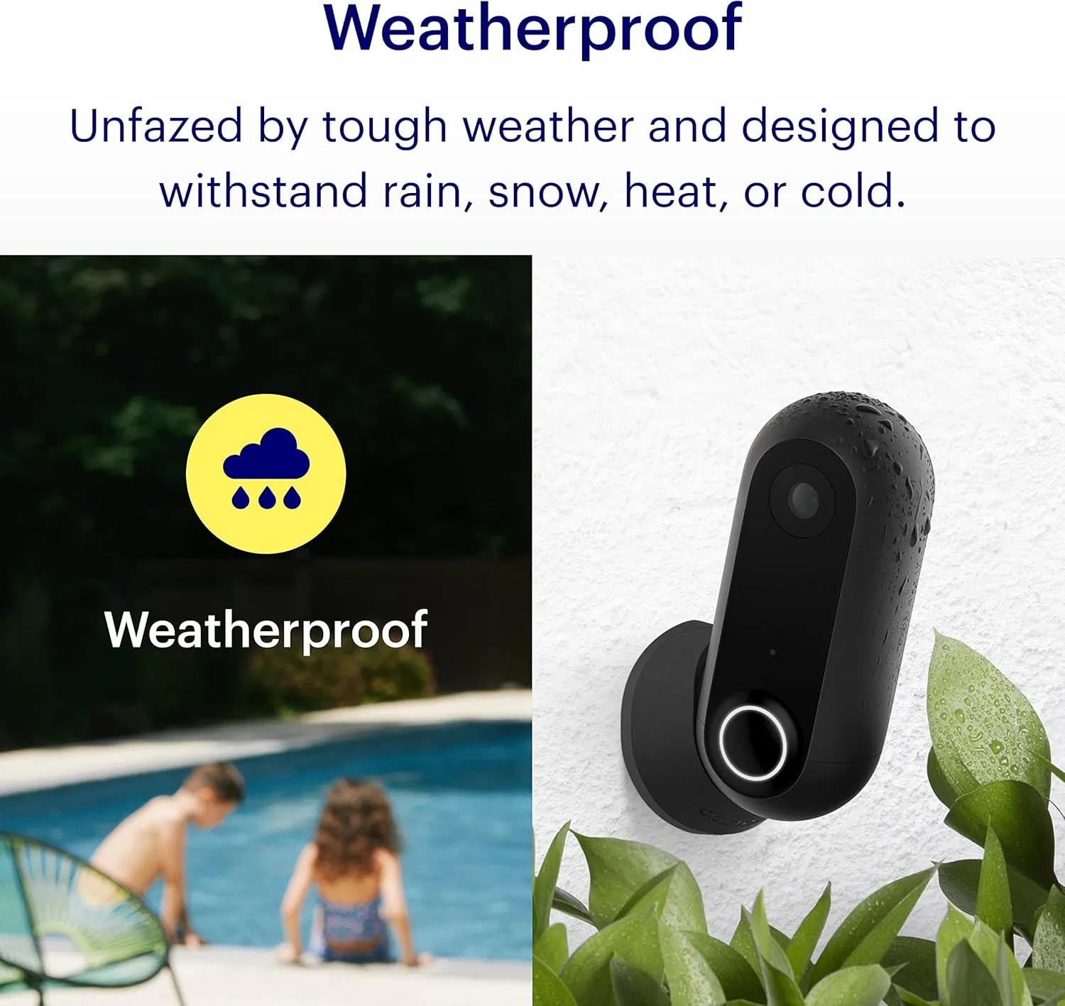 Canary Flex Indoor/Outdoor, Wire-free or Plugged-in, Weatherproof HD Security Camera - Black