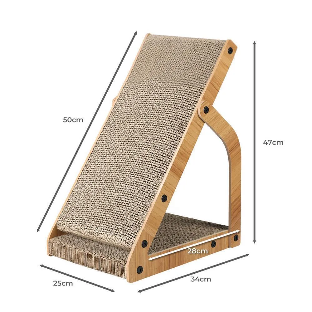 Cat Scratching Board Scratch Pad, Scratcher Corrugated Cardboard Box  for Indoor Cats, Cat Scratching Toys,Cat Sofa Bed
