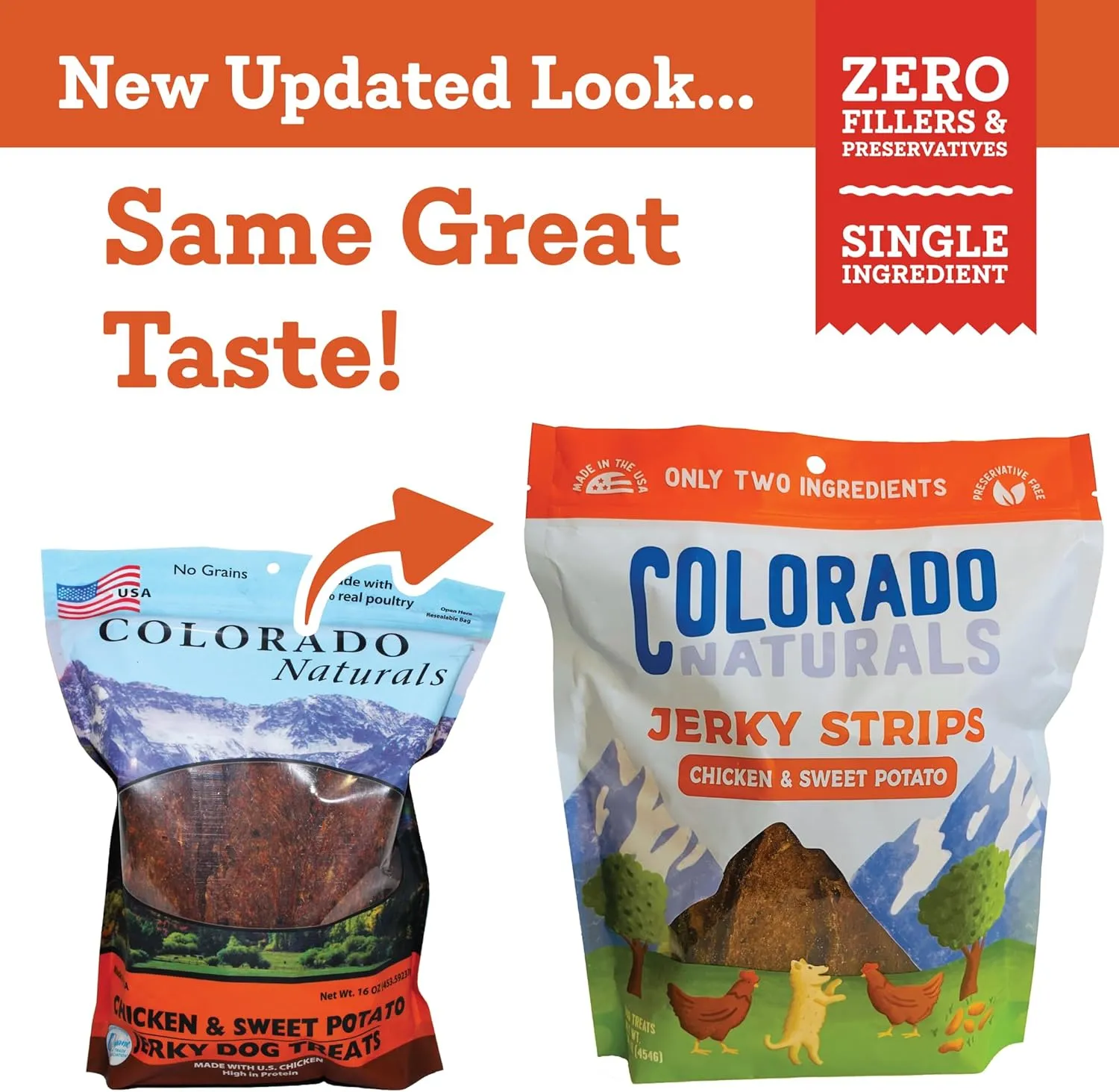 Chicken & Sweet Potato Jerky Strips Dog Treats, 16 oz  All-Natural, Made in USA, No Fillers or Preservatives  Promote Bone and Joint Health