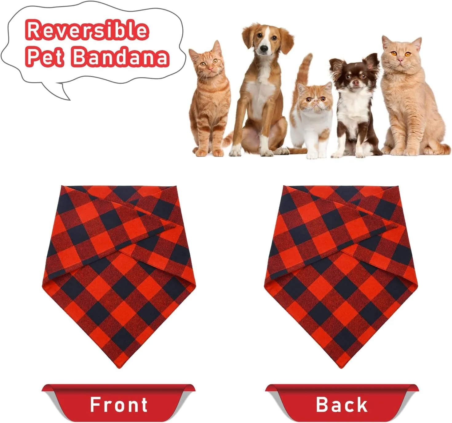 Dog Bandanas 2 Pack Dog Christmas Triangle Bibs