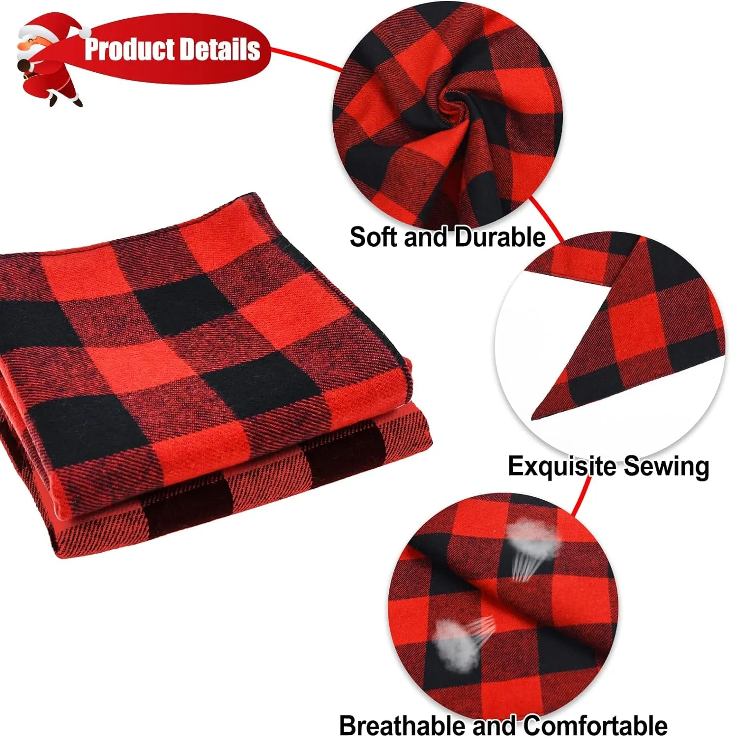 Dog Bandanas 2 Pack Dog Christmas Triangle Bibs