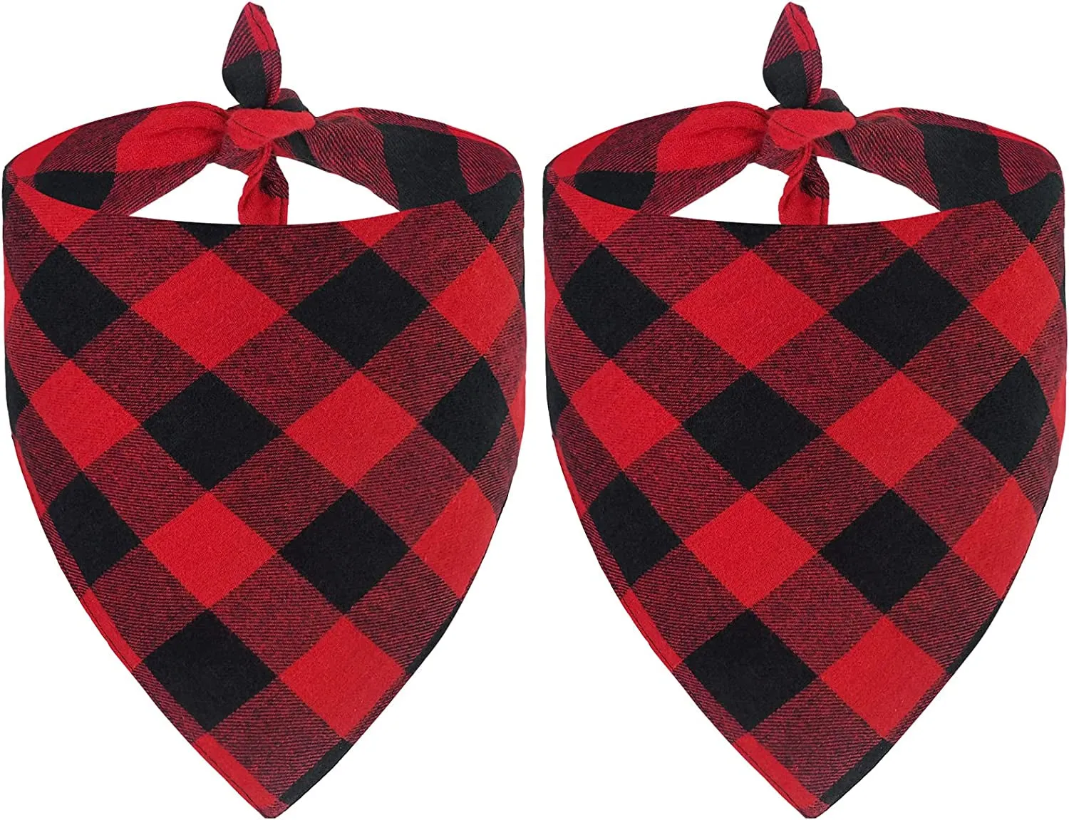 Dog Bandanas 2 Pack Dog Christmas Triangle Bibs
