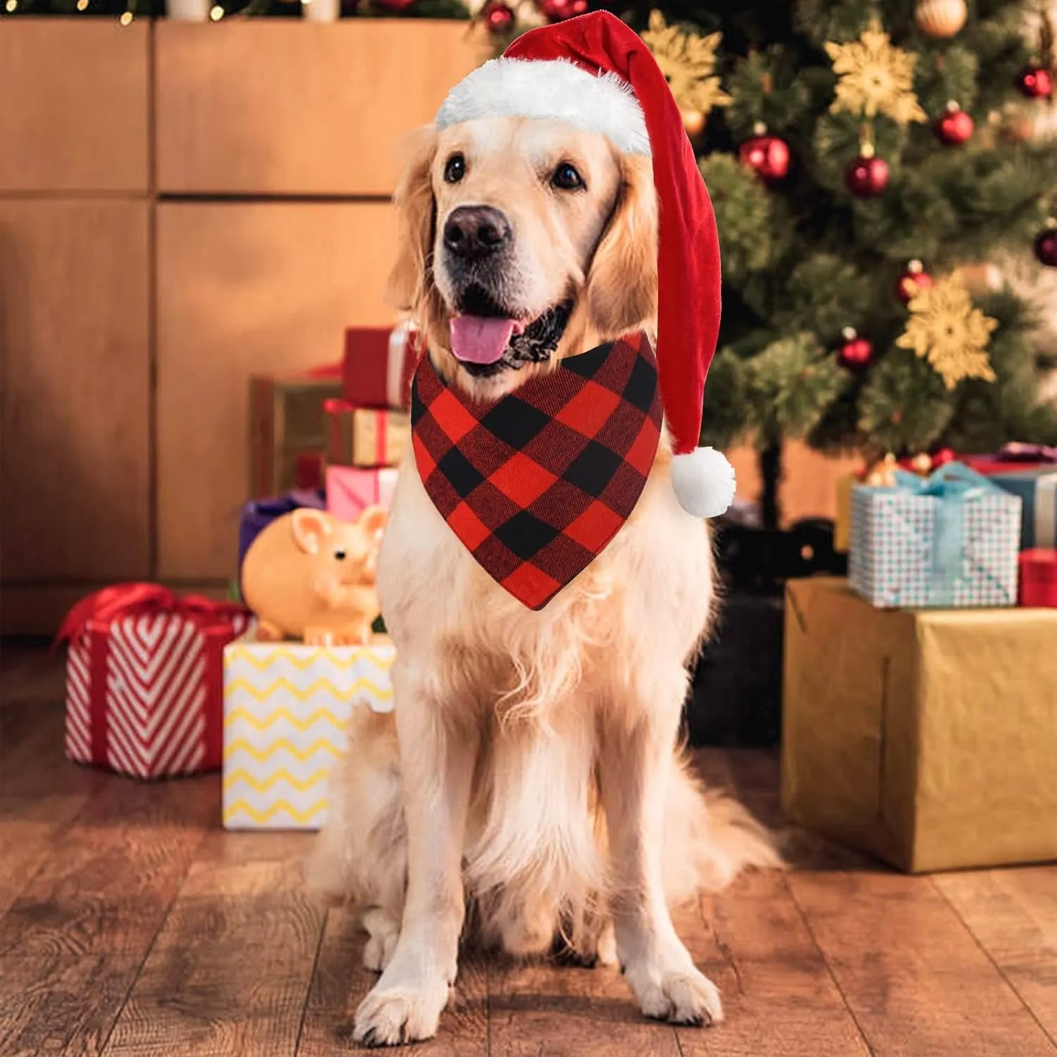 Dog Bandanas 2 Pack Dog Christmas Triangle Bibs