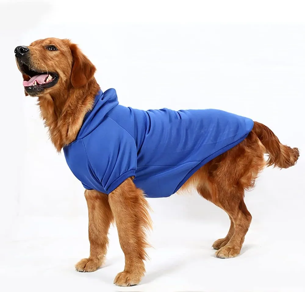 Dog Hoodie - Stylish Outdoor Sports Sweatshirt, Soft and Warm Pet Clothes for Small, Medium and Large Dogs (Blue, Medium)