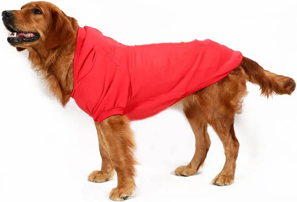 Dog Hoodie - Stylish Outdoor Sports Sweatshirt, Soft and Warm Pet Clothes for Small, Medium and Large Dogs (Red, Medium)