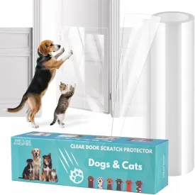 Door Protector from Dog Scratching  Transparent Door Scratch Protector for Dogs & Cats, No-Residue Dog Scratch Guard for Doors & Furniture