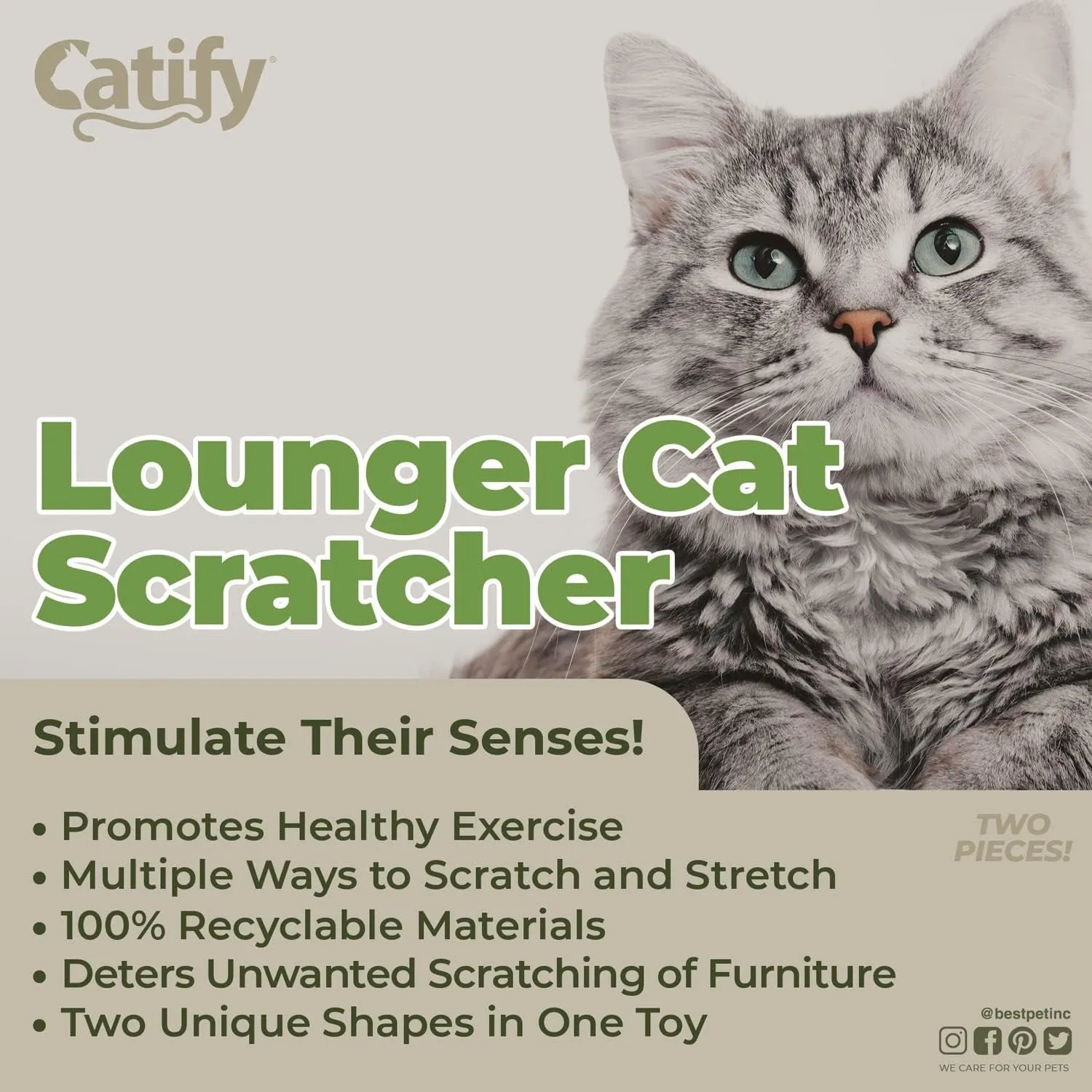 Durable, Recyclable - Triangle Cat Scratcher