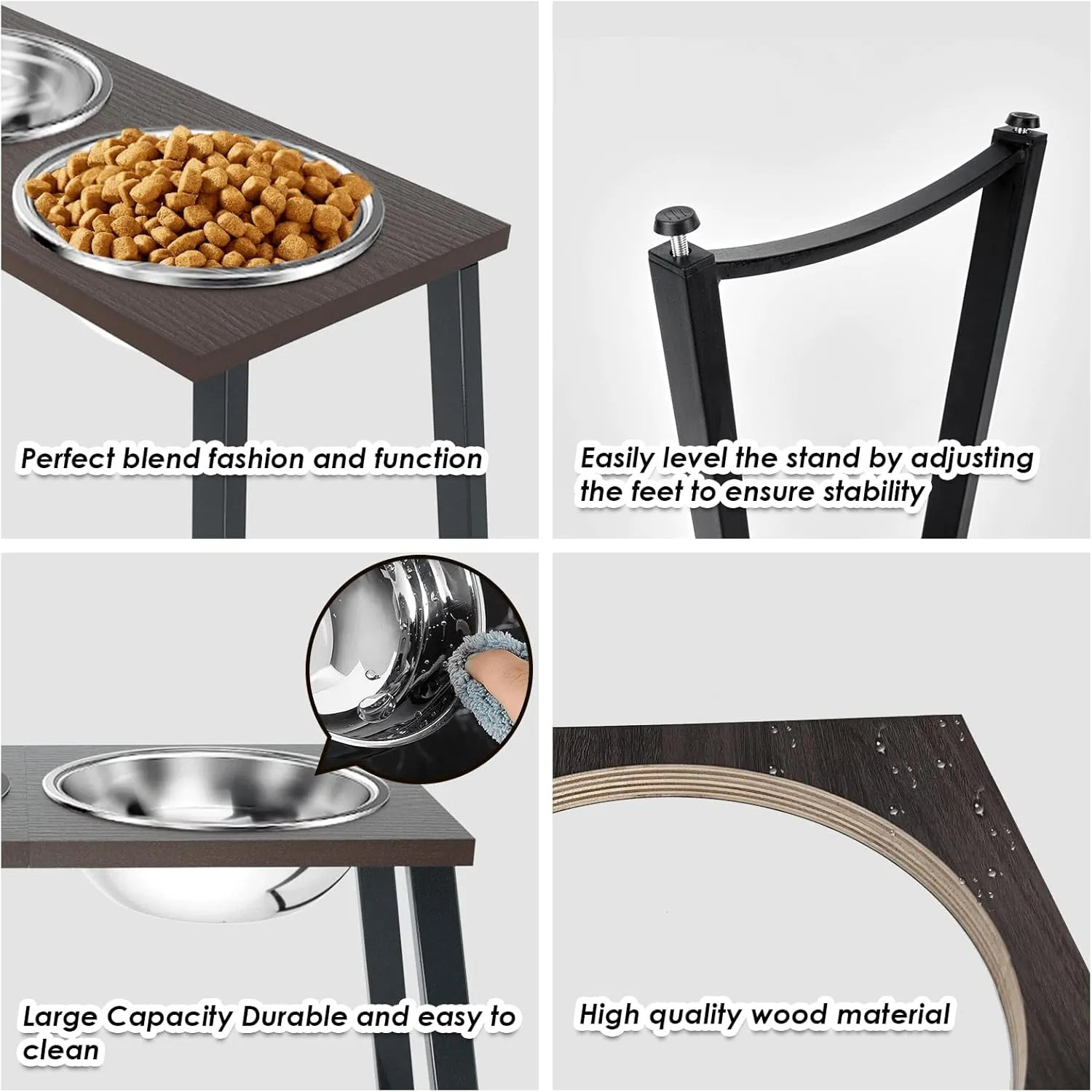 Elevated Dog Bowls for Extra Large Dogs - 2 X-Large Stainless Steel Dog Bowls - 3000ML(100oz), 16.5" Tall Raised Dog Bowl Stand, Food & Water Bowls for Large Breed Dogs