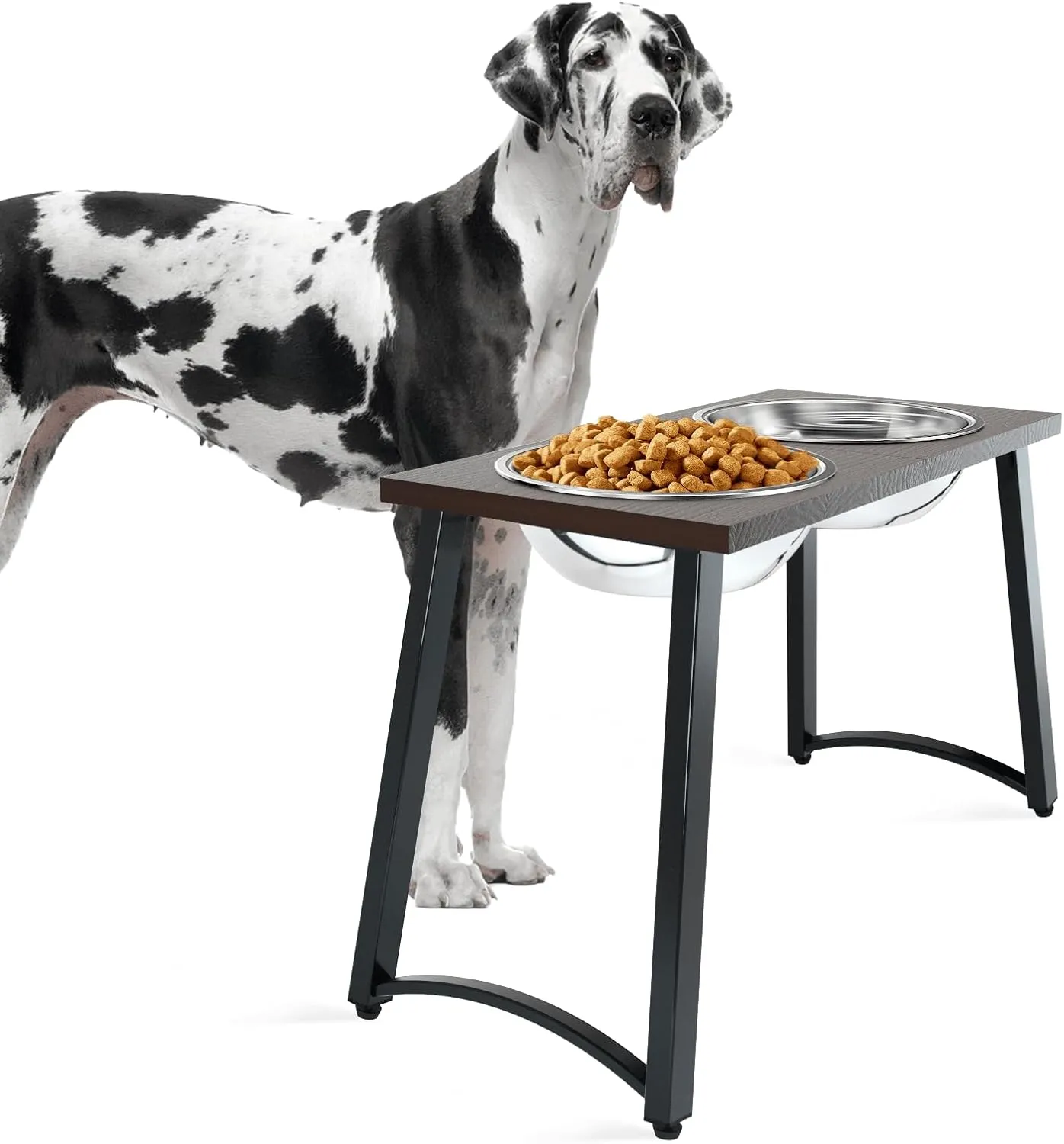 Elevated Dog Bowls for Extra Large Dogs - 2 X-Large Stainless Steel Dog Bowls - 3000ML(100oz), 16.5" Tall Raised Dog Bowl Stand, Food & Water Bowls for Large Breed Dogs