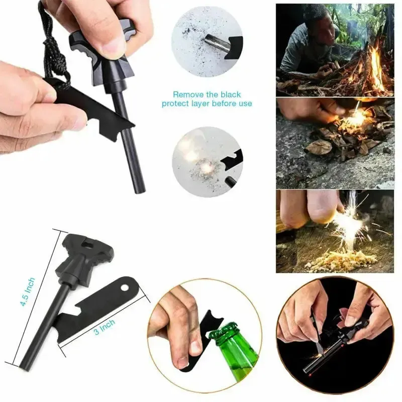 Emergency Survival Gear Kit for Outdoor Activities 14 in 1