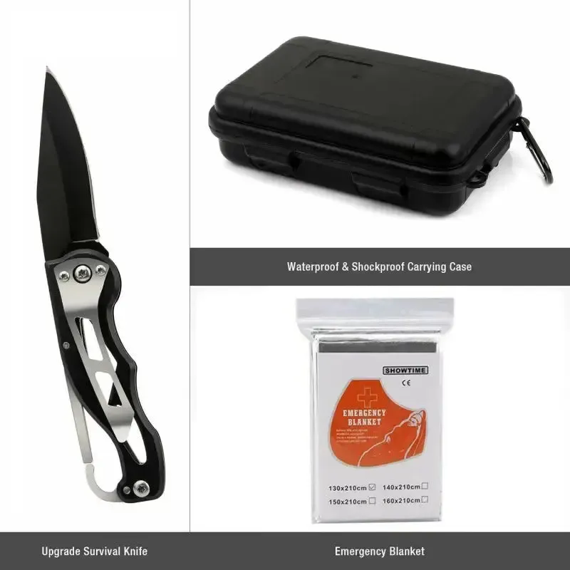 Emergency Survival Gear Kit for Outdoor Activities 14 in 1