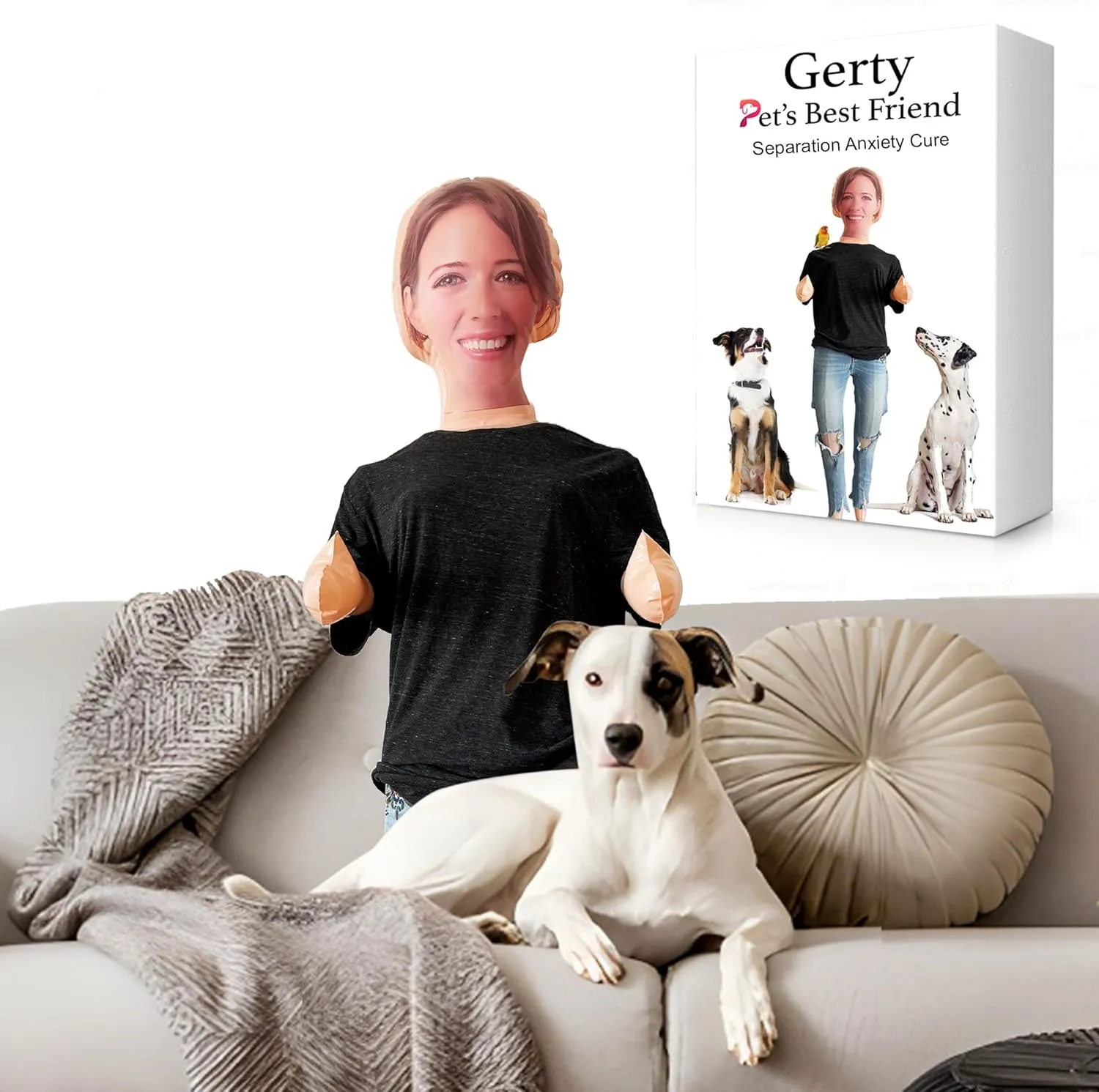 Gerty - Inflatable Friend for Your Dog| Dog Separation Anxiety Relief | Calms Your Dog | Dog Stress Relief