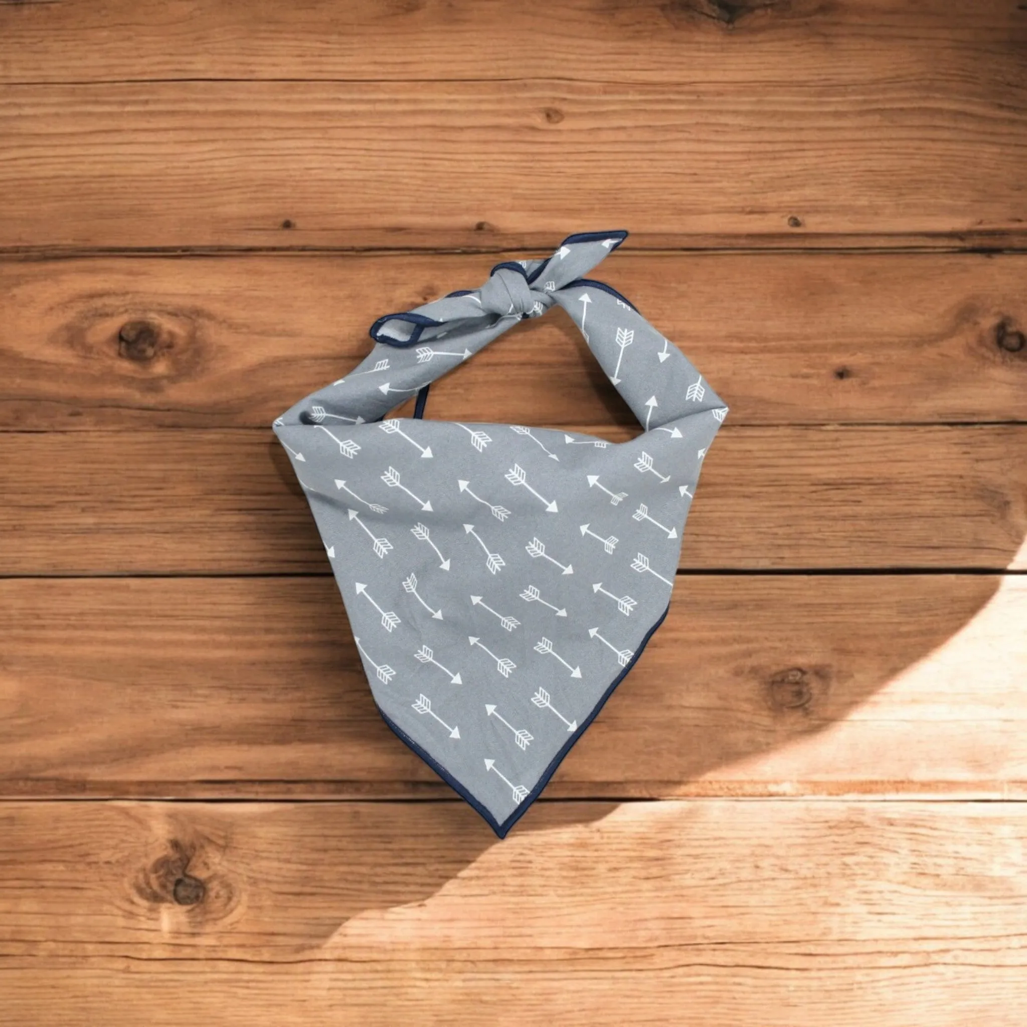 Gray Arrows Dog Bandana