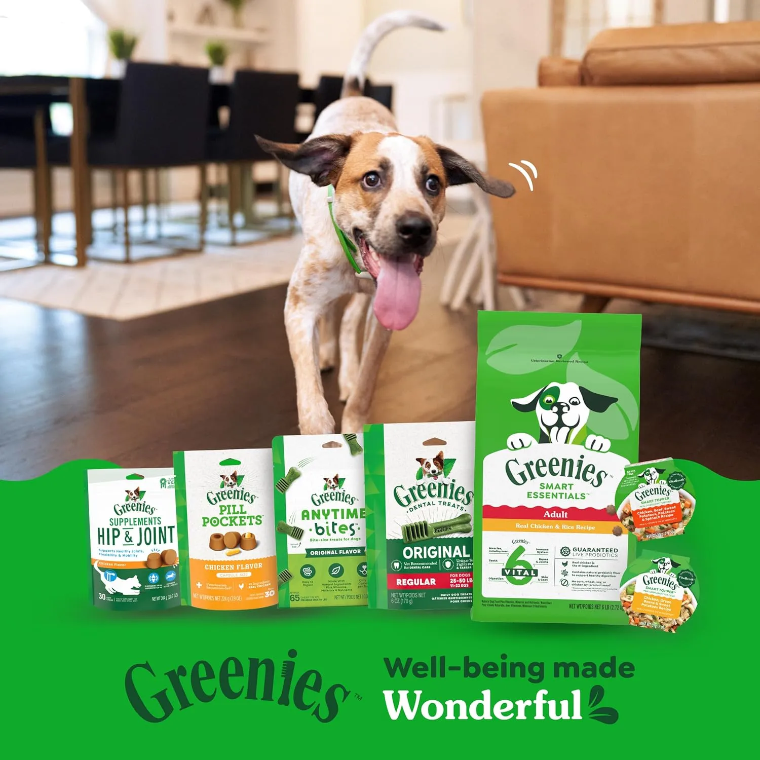 Greenies Smart Topper High Protein Wet Mix-in for Dogs, Chicken, Beef, Sweet Potatoes, Potatoes & Spinach Recipe in Vitabroth Broth- Bone Broth   Vitamins E & B1, 10 Count