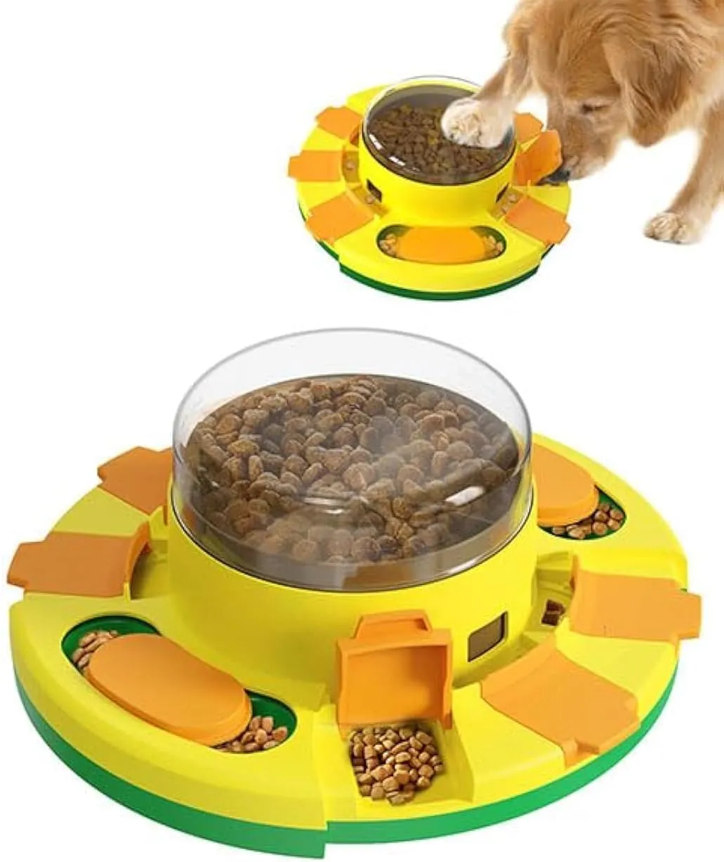 Interactive Dog Food Puzzle Feeder - Stress Relief & Slow Feeding Toy for Mental Stimulation and Activity Increase for Smart Dogs of All Breeds