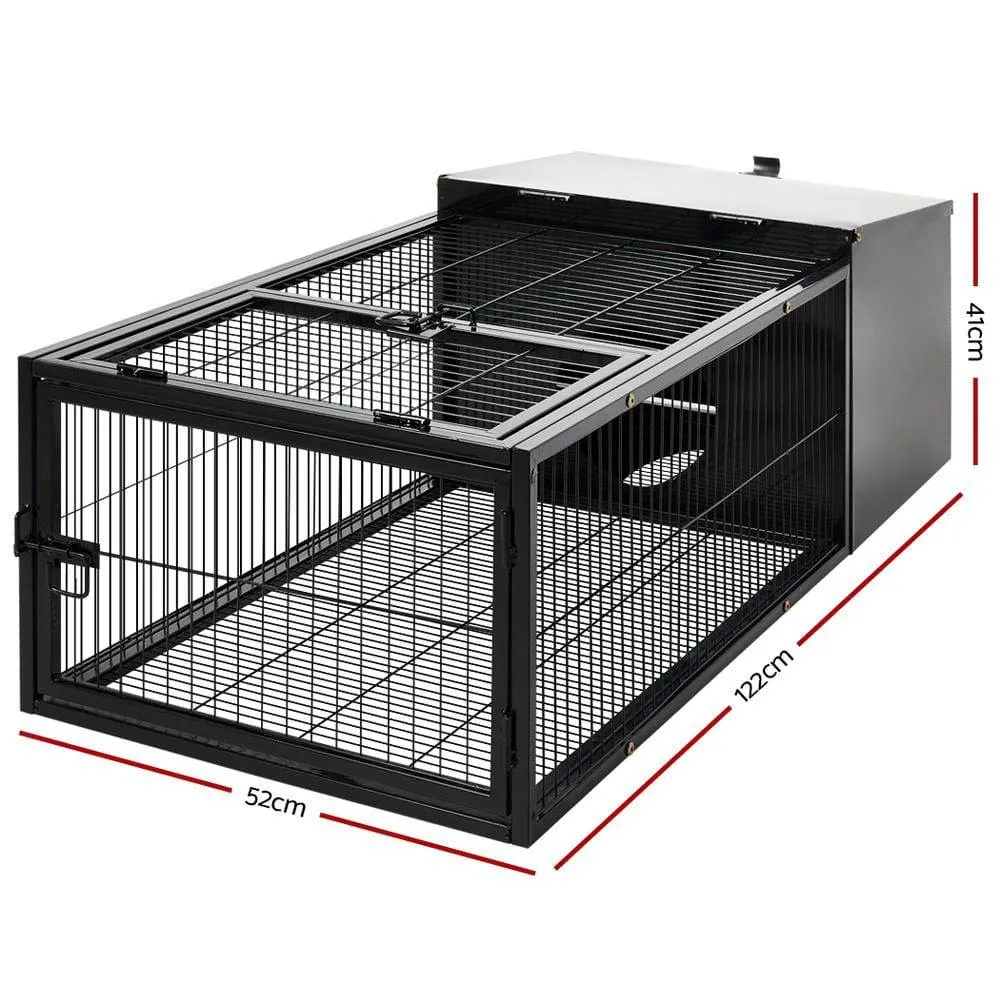 i.Pet Rabbit Cage Hutch Cages Indoor Outdoor Hamster Enclosure Pet Metal Carrier 122CM Length