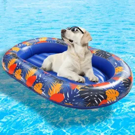 KOOLTAIL Dog Pool Float Inflatable Dog Raft, Large Ride Hawaii Dog Float for Lake, Dog Pool Swimming Float to Water Games Toys in Summer, Dog Pool Floats Raft for Small Medium Large Dogs Heavy Duty