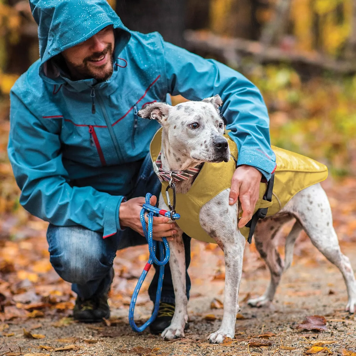 Kurgo Halifax Rain Shell, Dog Raincoat, Waterproof Rain Jacket for Dogs, Pet Poncho, Reflective, Leash Opening, Quick Release Buckles (Slicker Yellow, Small)