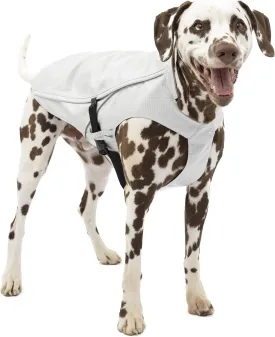 Kurgo Halifax Rain Shell, Dog Raincoat, Waterproof Rain Jacket for Dogs, Pet Poncho, Reflective, Leash Opening, Quick Release Buckles (Stormy White, X-Small)