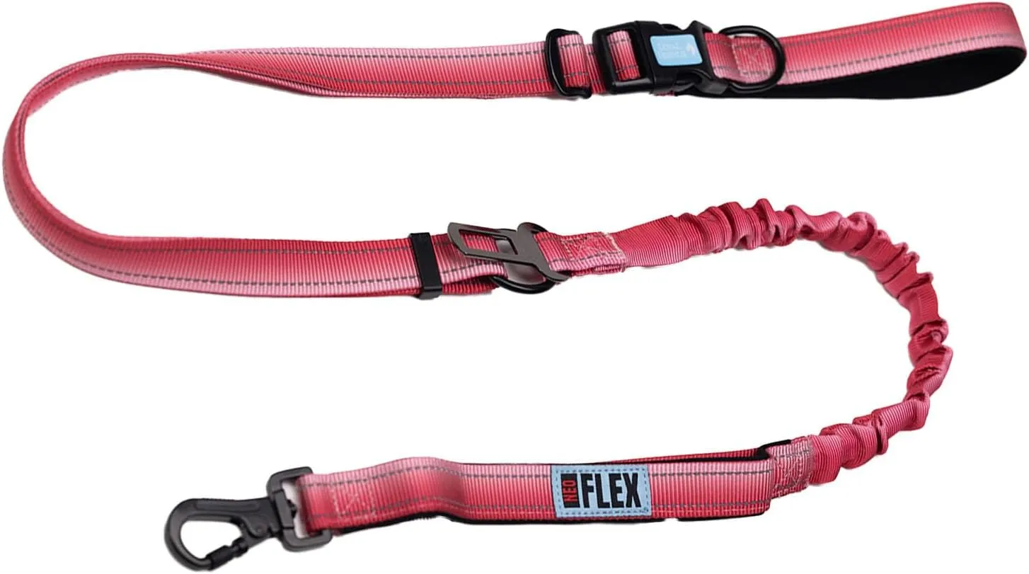 NeoFlex Premium Dog Leash - Stylish Leash for Medium, Small & Large Dogs - Heavy Duty, Wearable Design for You & Dog - Ideal for Pulling Dogs & Large Breeds - Durable & Comfortable - Pink