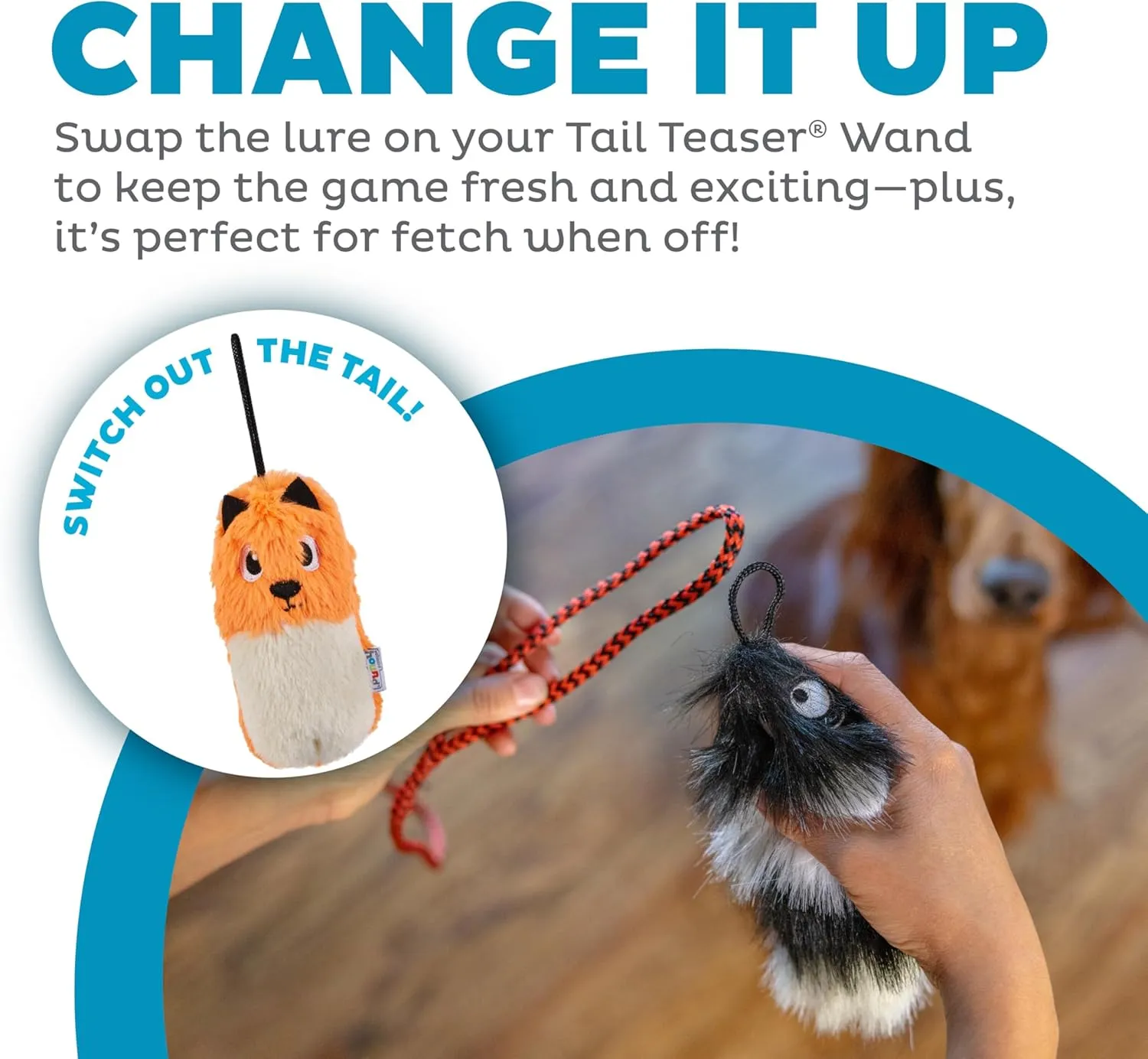 Outward Hound Tail Teaser Replacement Lure for Dog Teaser Wand, Fox