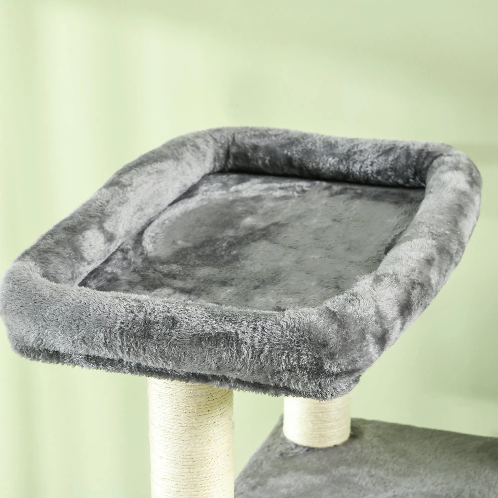 PawHut 184cm Cat Tree for Indoor Cats, Modern Cat Tower with Cat Bed, Perches, Scratching Posts, Cat House - Grey