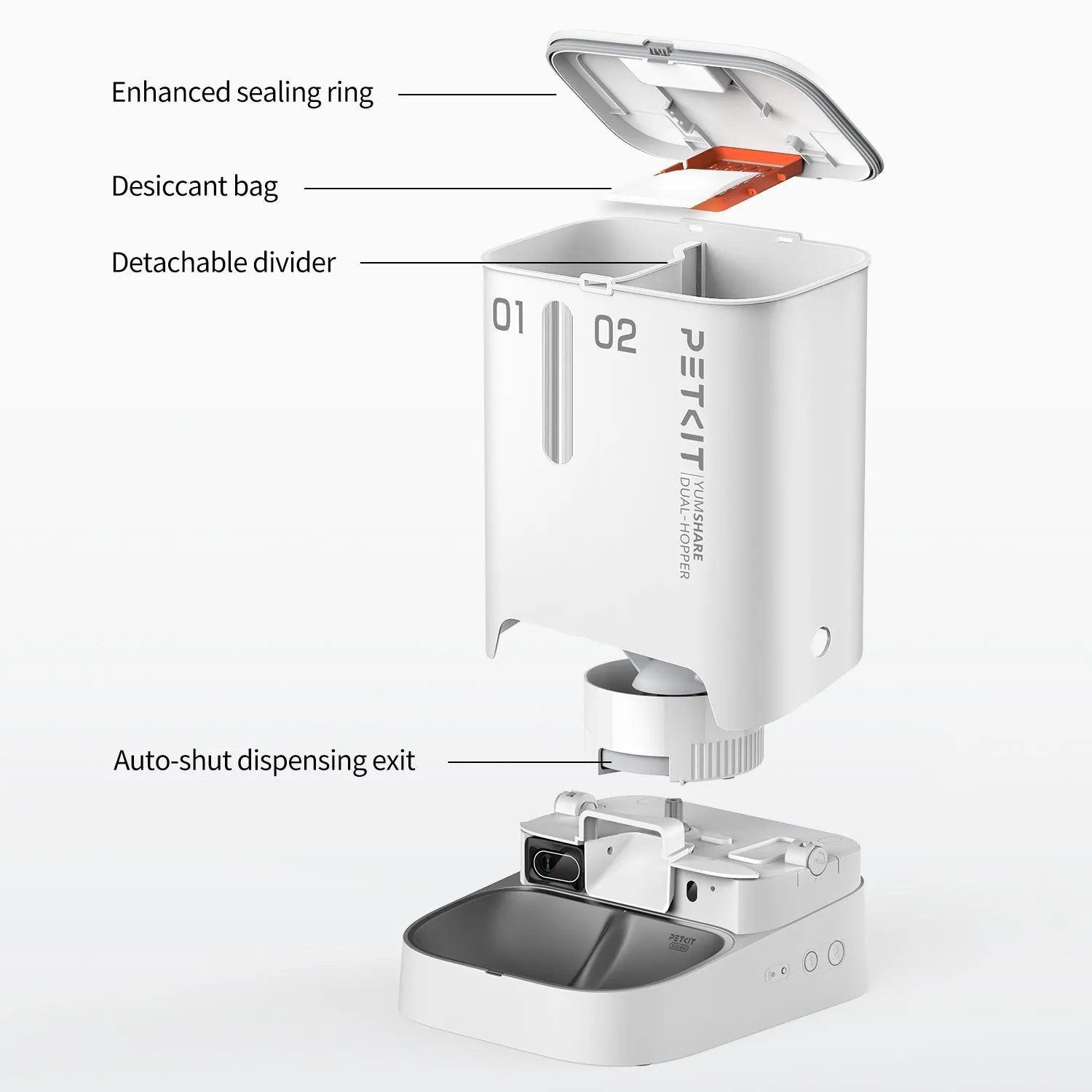 PETKIT Yumshare Dual Hopper Smart Feeder with Built-in Camera