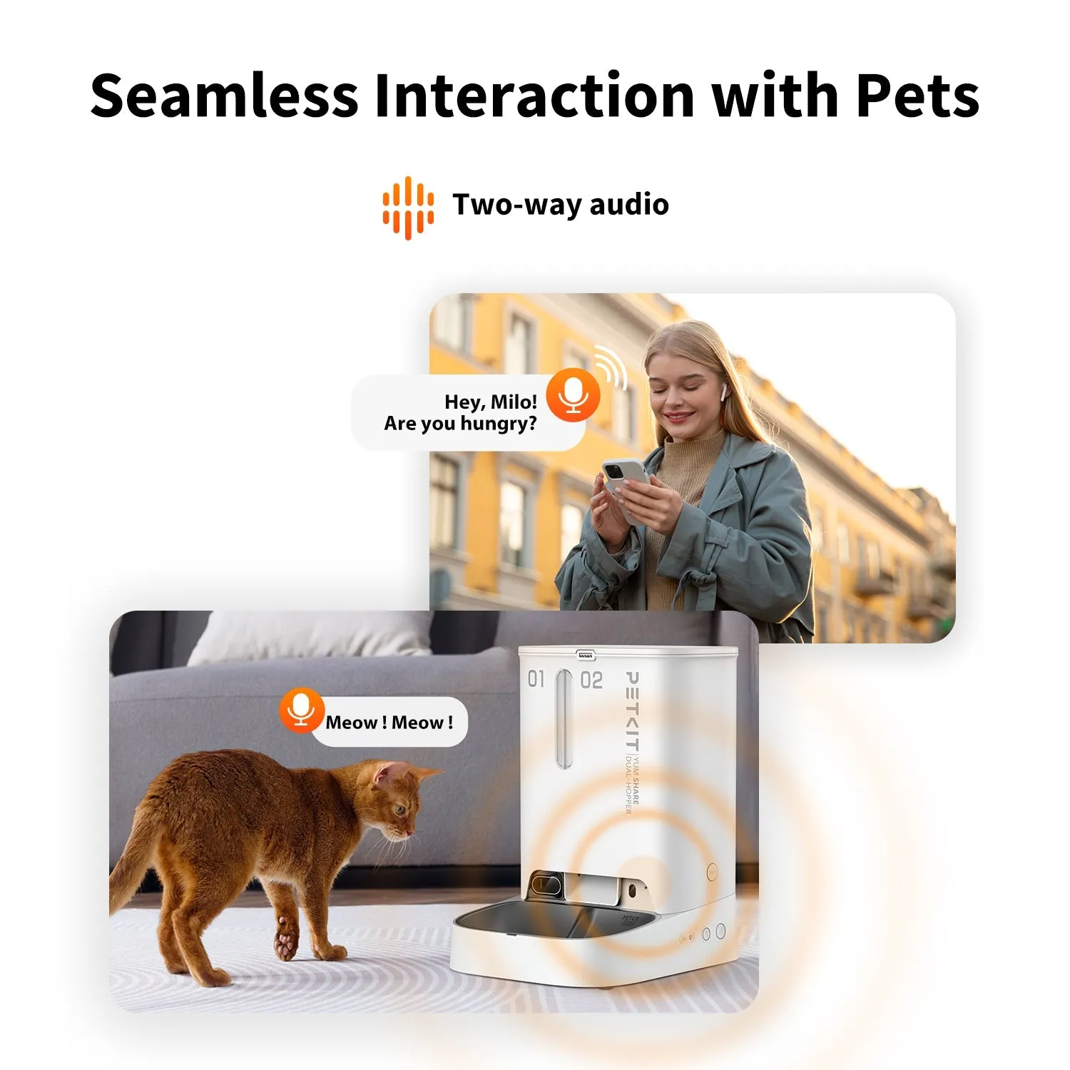 PETKIT Yumshare Dual Hopper Smart Feeder with Built-in Camera