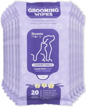 Pets Lavender Vanilla Pet Wipes (240 count wipes) or Nuesta Pets Lavender Vanilla Pet Wipes 20 ct. pkg ( Set of 12)