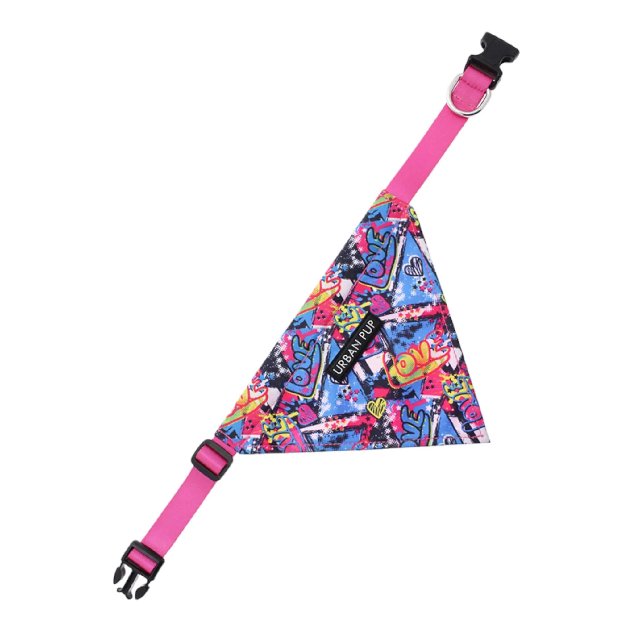 Pink Graffiti Dog Bandana